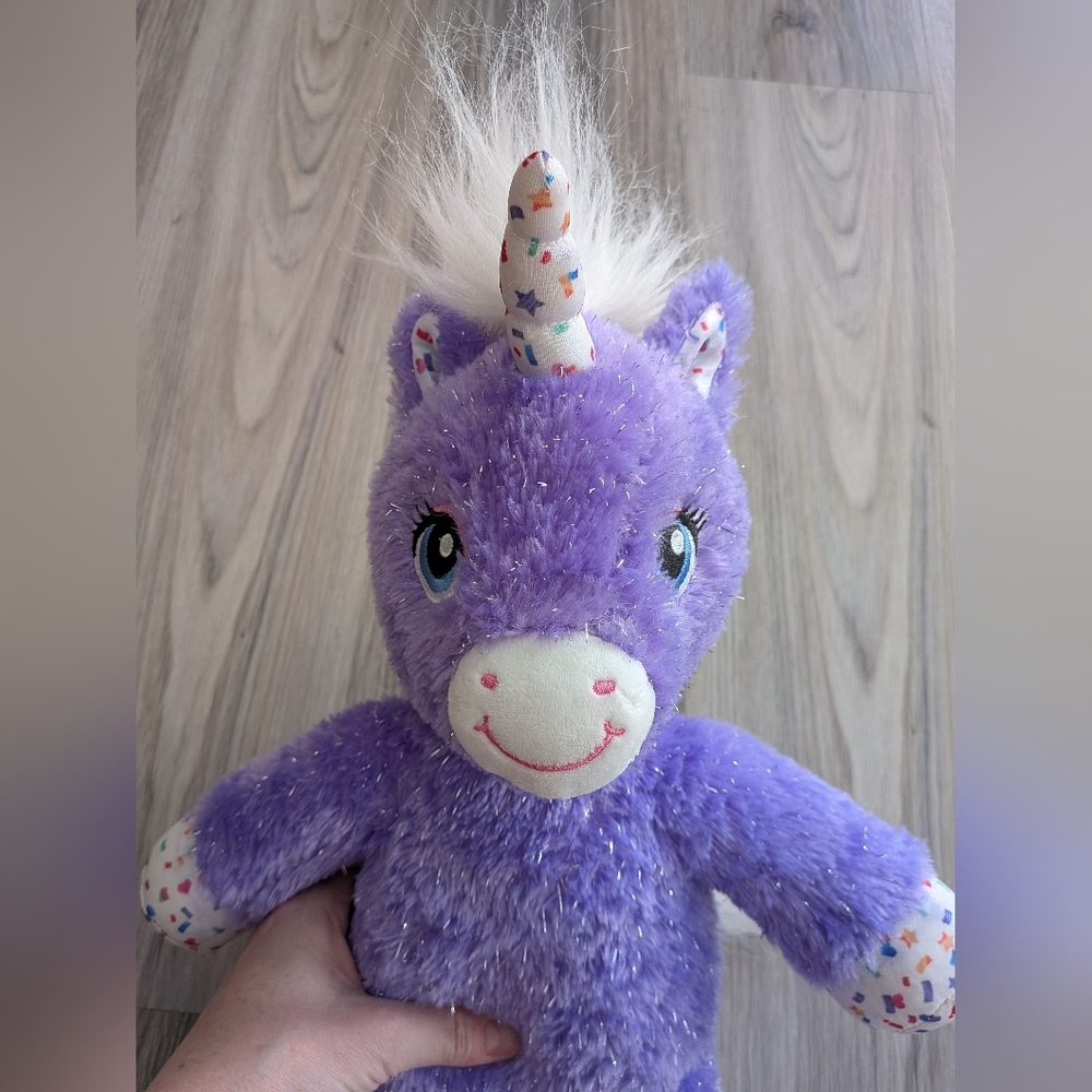 Build A‎ Bear Purple Stardust Sparkle Unicorn Stuffed Animal Toy Plush EUC - Picture 7 of 7